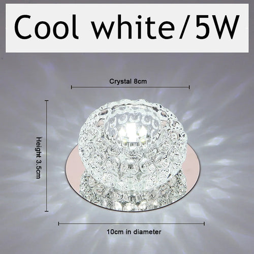 plafonnier en cristal à led pour décoration moderne - vue 10 sur 9
