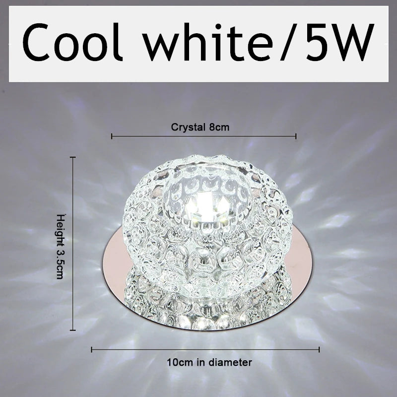 plafonnier en cristal à led pour décoration moderne - vue 9 sur 9