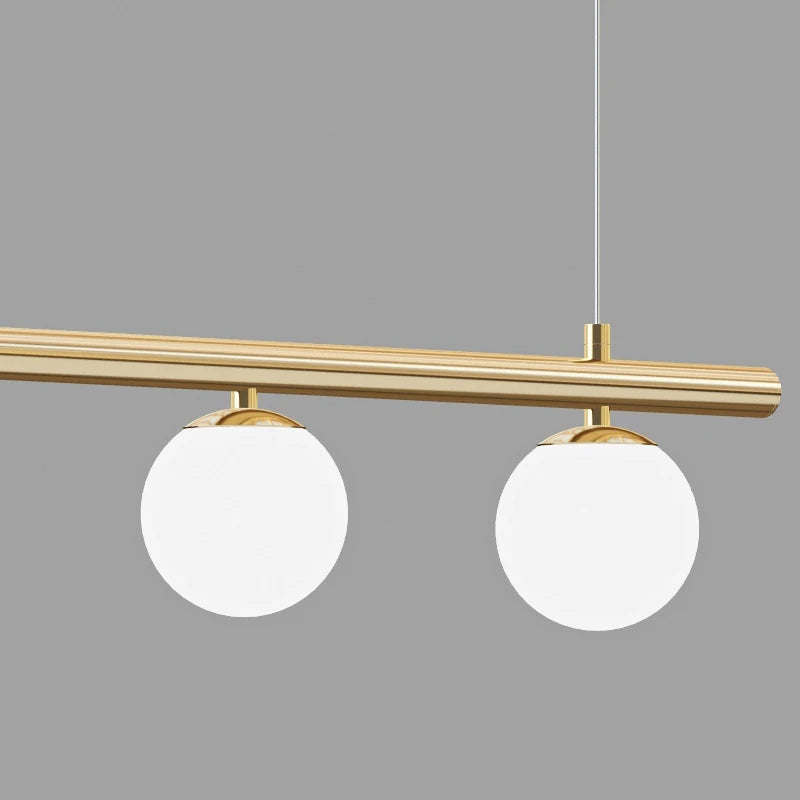 lustre design moderne abat-jour verre nordique éclairage bar luminaire suspendu - vue 6 sur 12