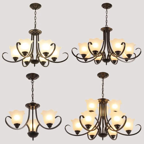 lustre cristal rétro suspension modernes pour décoration intérieure - vue 5 sur 16
