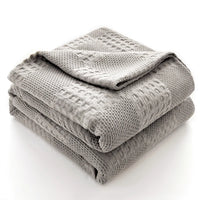 Plaid coton gaufré respirant decoratif salon chambre