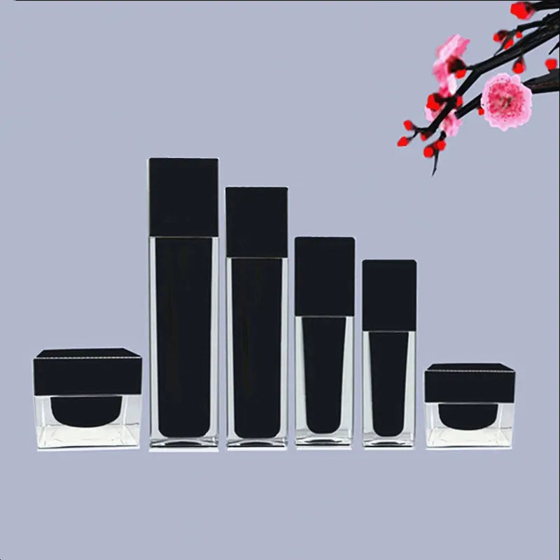 pot en acrylique carré rechargeable pour crème cosmétique - vue 2 sur 28