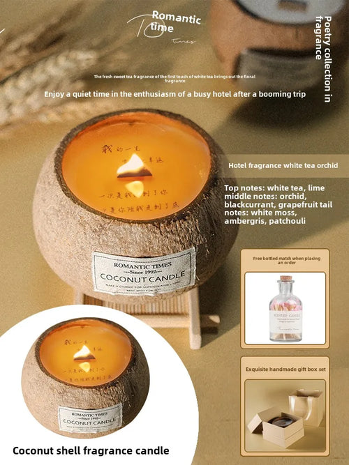 coffret cadeau bougie parfumée noix de coco souvenir de noël - vue 12 sur 20