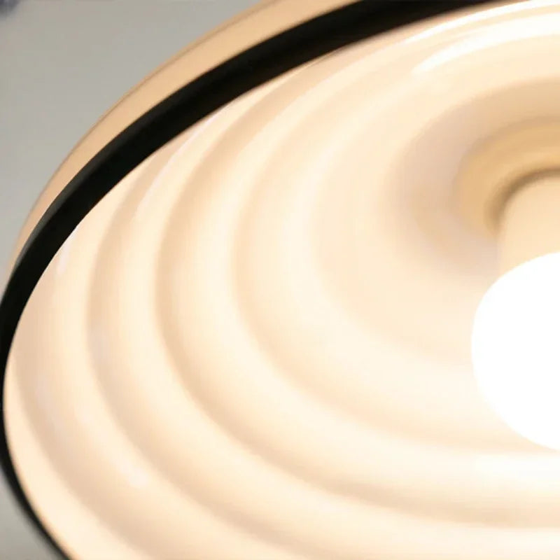 lustre en verre nordique avec éclairage led vintage - vue 6 sur 7