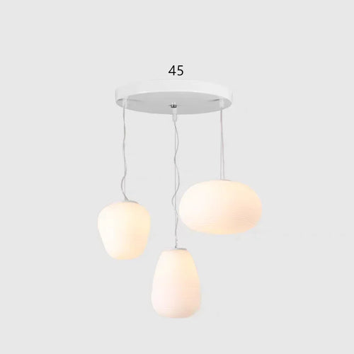 suspension led en verre style japonais moderne pour intérieur élégant - vue 8 sur 14