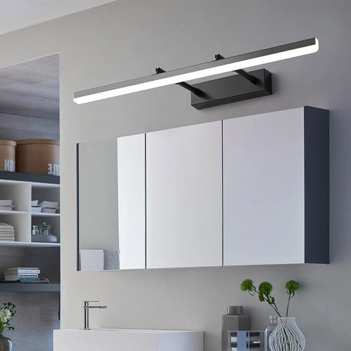 lampe de miroir led minimaliste moderne réglable et rétractable - vue 4 sur 14