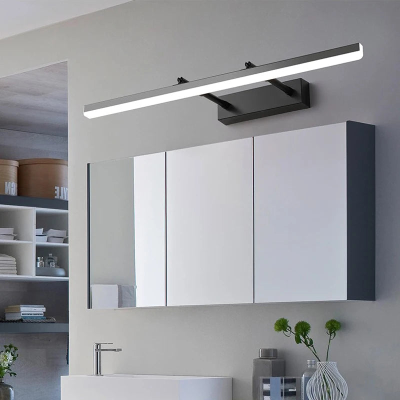 lampe de miroir led minimaliste moderne réglable et rétractable - vue 3 sur 14