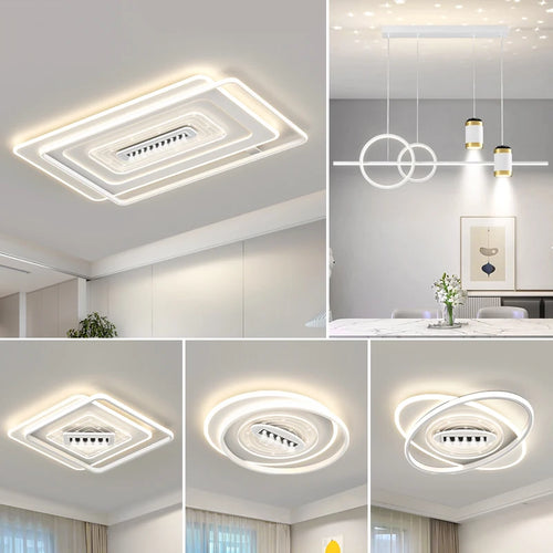 plafonnier led nordique pour intérieur et ambiance chaleureuse - vue 2 sur 14