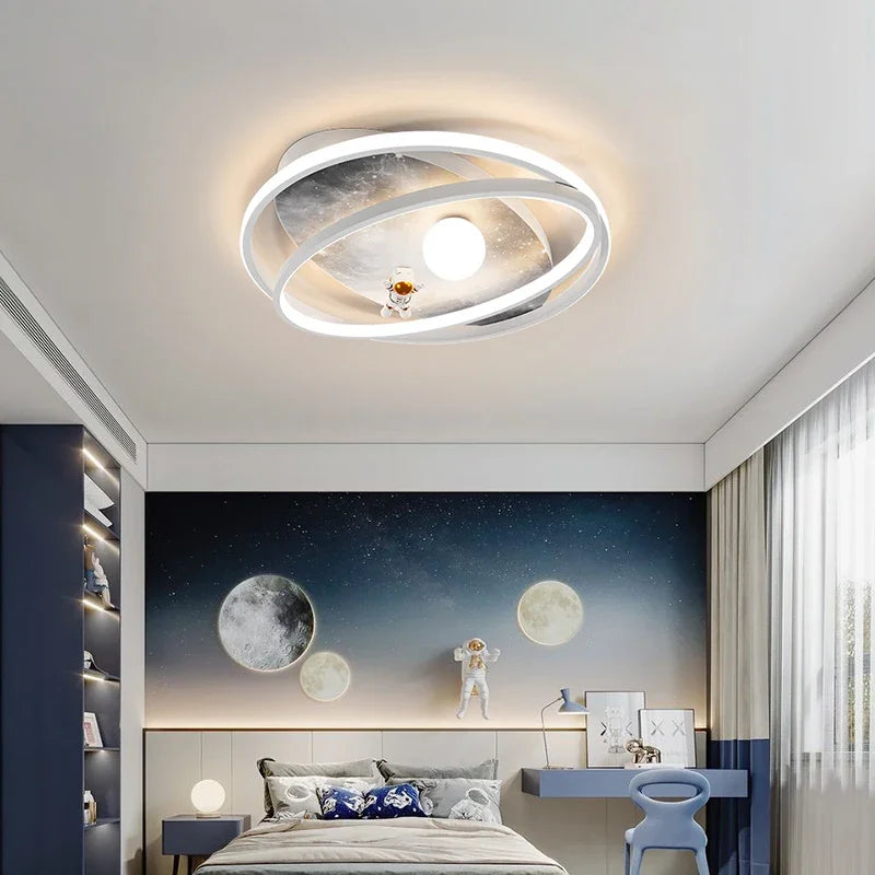 plafonnier astronaute moderne pour chambre d'enfants - vue 4 sur 7
