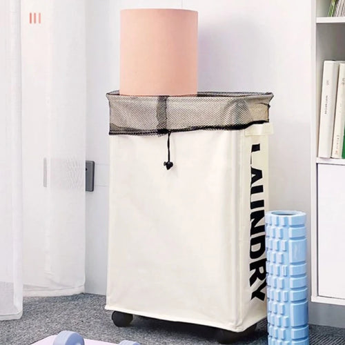 panier à linge pliable avec roulettes pour rangement divers - vue 3 sur 8
