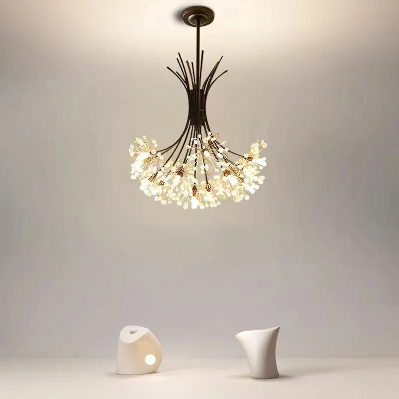 suspension en cristal de pissenlit pour ambiance moderne - vue 4 sur 12