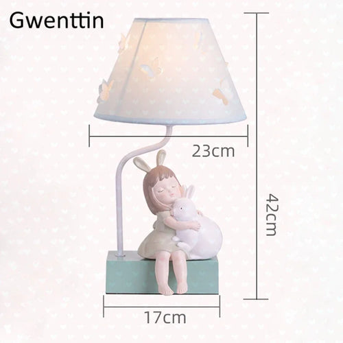 lampe à poser papillon lapin décoration moderne pour chambre