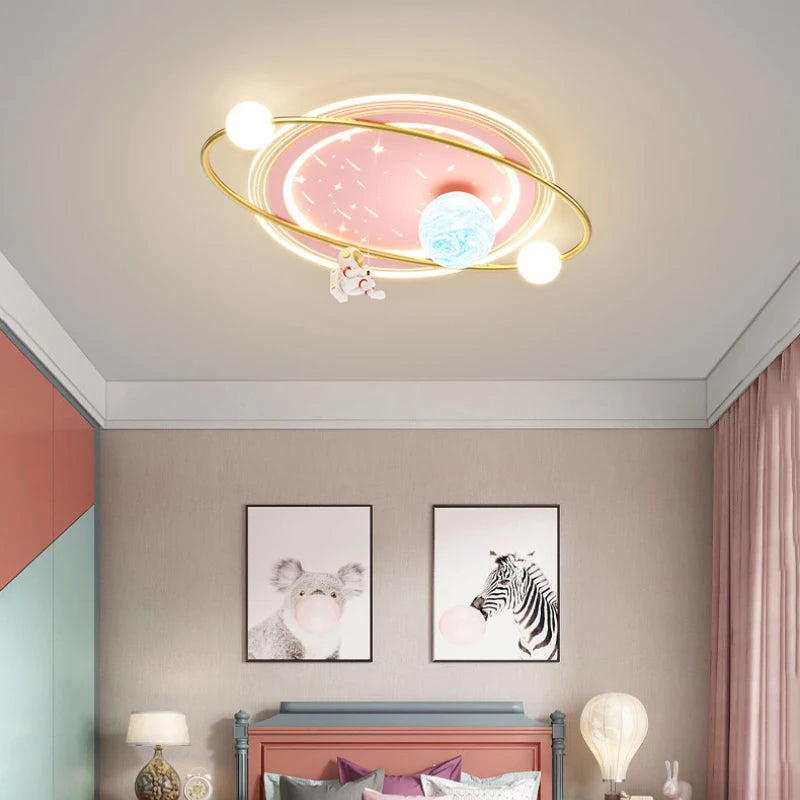 plafonnier enfant design astronaute lampe led créative moderne - vue 5 sur 9