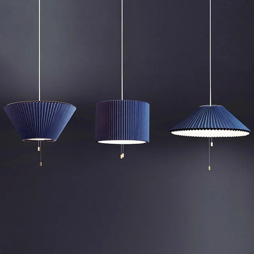 Suspension Art Design plissé déformé tissu parapluie lustres décor à la maison LED d'éclairage pour chambre salon salle à manger - vue 4 sur 9