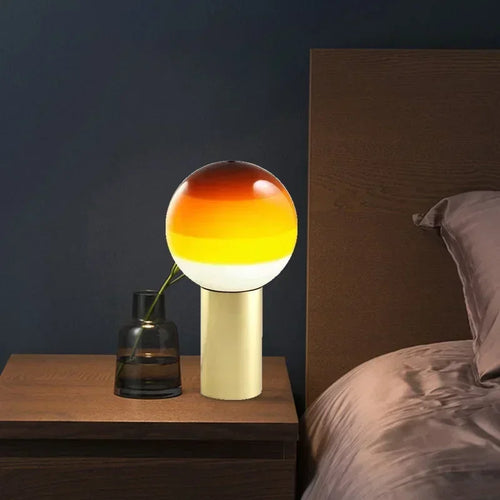 lampe de bureau nordique led en verre pour hôtel restaurant - vue 2 sur 7