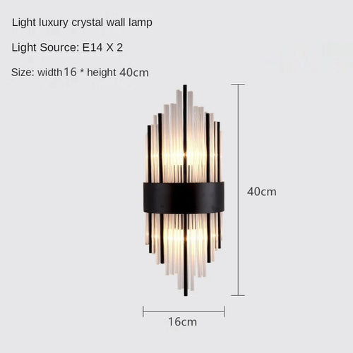 applique murale led en cristal design nordique élégant - vue 11 sur 12