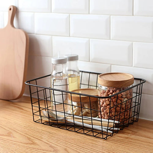 panier de rangement en métal pour organiser vos espaces - vue 4 sur 6
