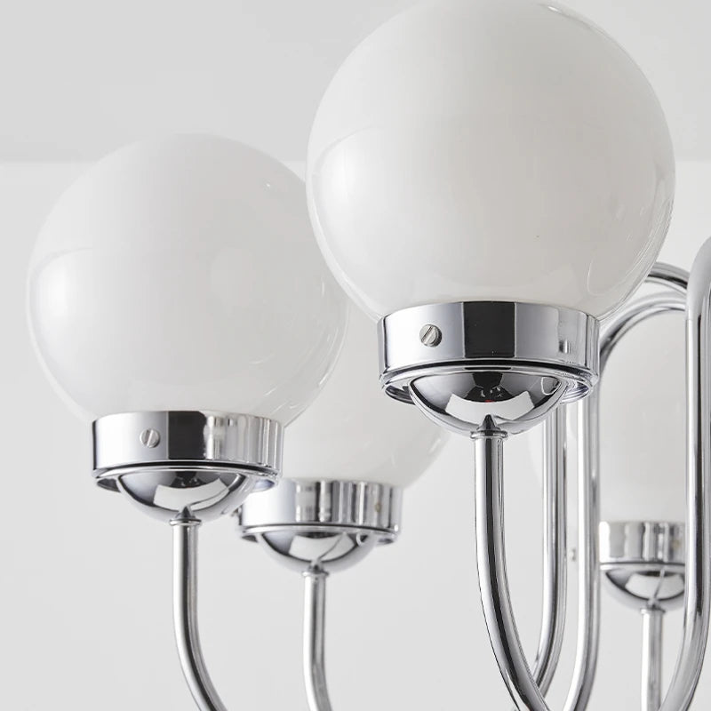 suspension minimaliste en verre et fer pour intérieur médiéval - vue 5 sur 9