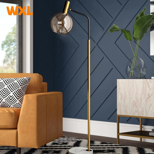 lampadaire led moderne en marbre avec éclairage réglable - vue 2 sur 8