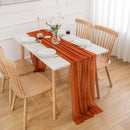Chemin de table mousseline bohème transparent lot 4