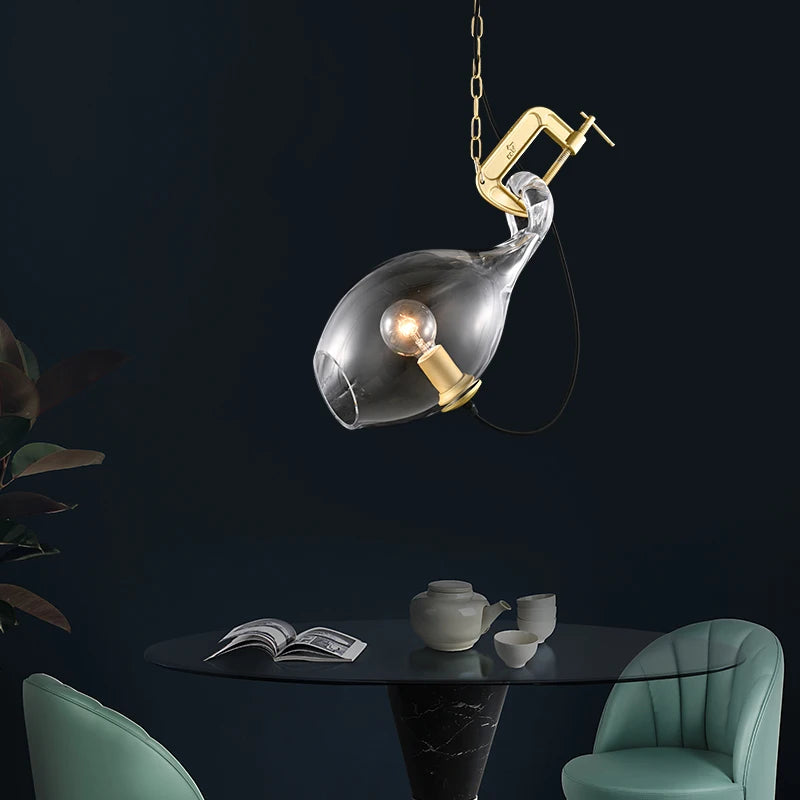 lustre moderne en verre pour un style postmoderne créatif - vue 3 sur 7