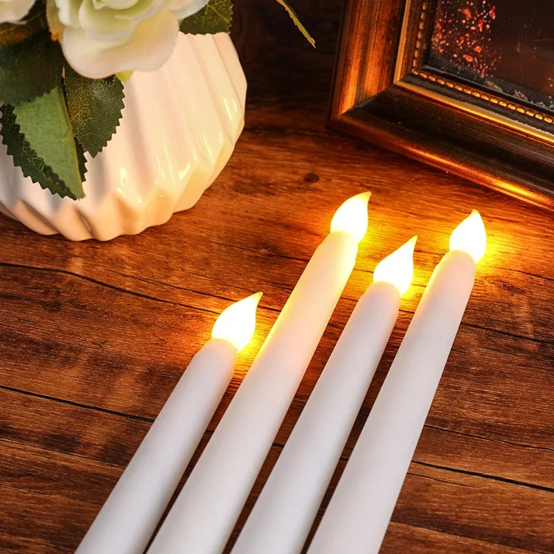 lot de bougies led scintillantes sans flamme pour décoration de noël - vue 6 sur 15