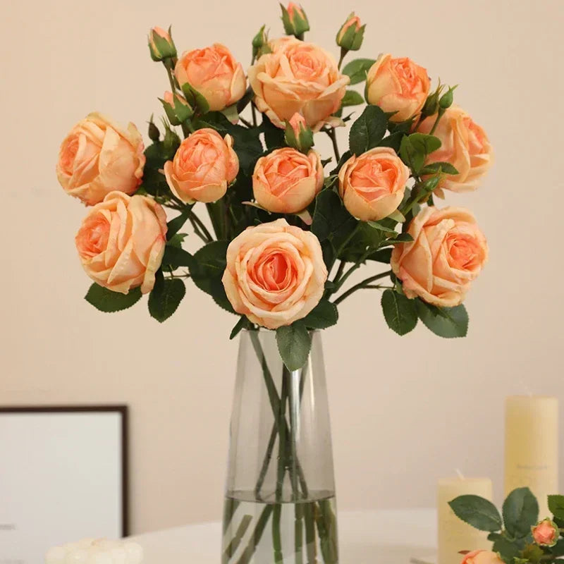 roses artificielles en soie pour décoration intérieure et extérieure - vue 6 sur 10