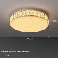 plafonnier led en cristal de luxe au design moderne de haute qualité