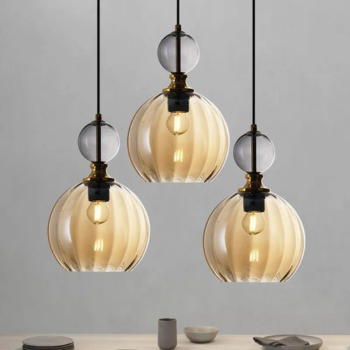 suspension bonbon verre luminaire déco maison - vue 3 sur 14