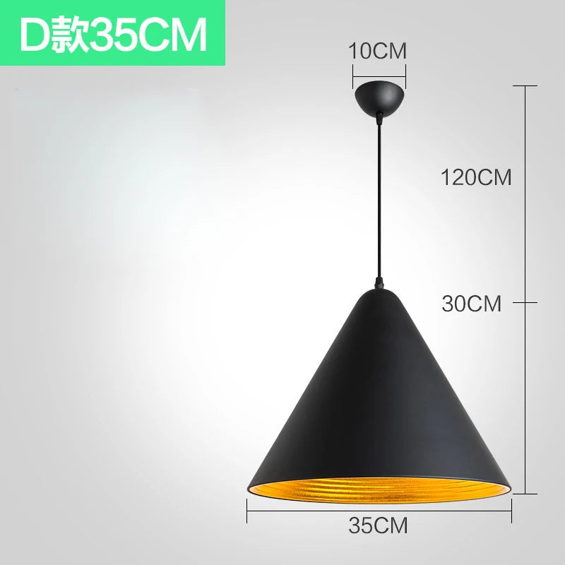 lustre industriel rétro led en fer nordique suspension éclairage - vue 10 sur 23