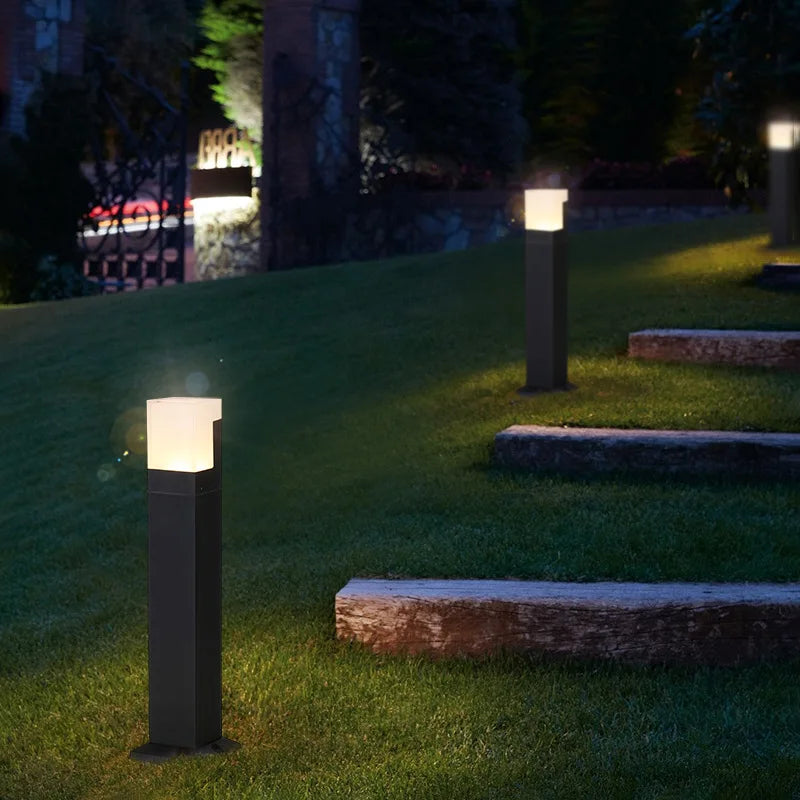 lampe extérieure moderne imperméable pour jardin et chemin - vue 4 sur 10