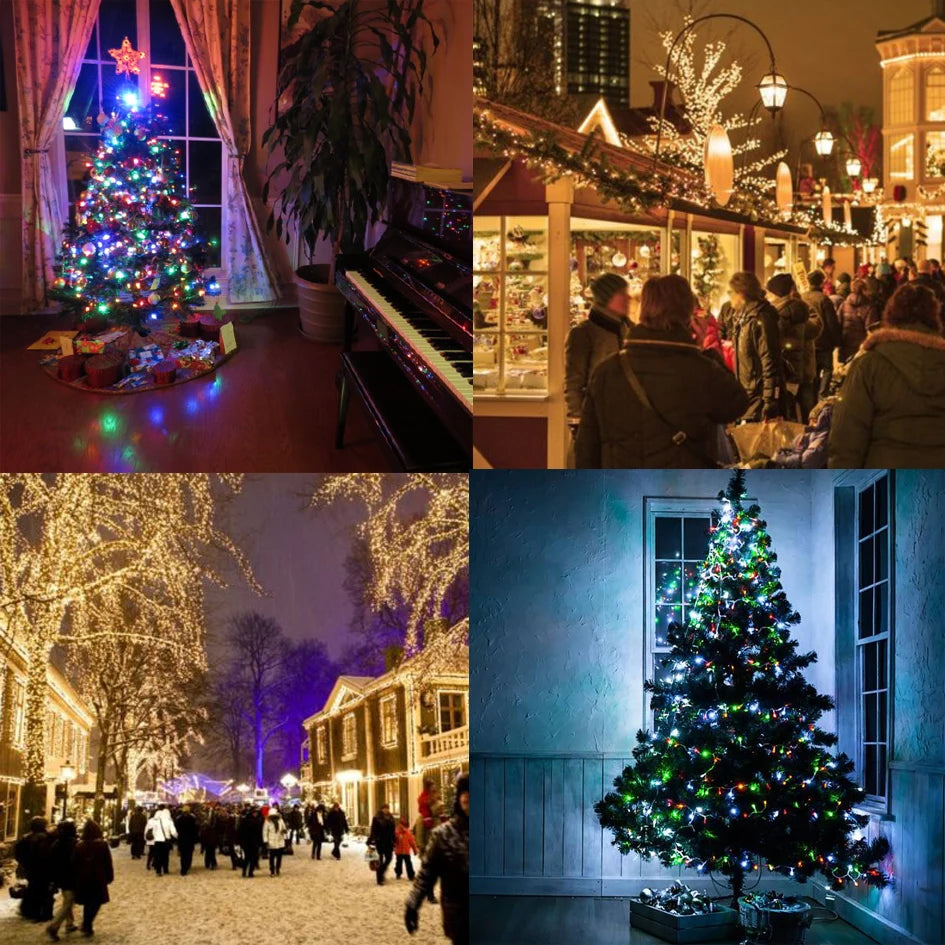 guirlande lumineuse de noël led 8 modes pour fêtes et événements - vue 6 sur 10