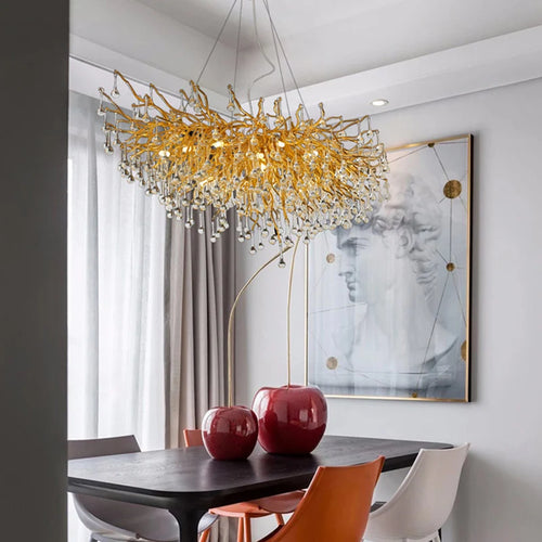 lustre en cristal pour éclairage créatif et décoration élégante - vue 4 sur 8