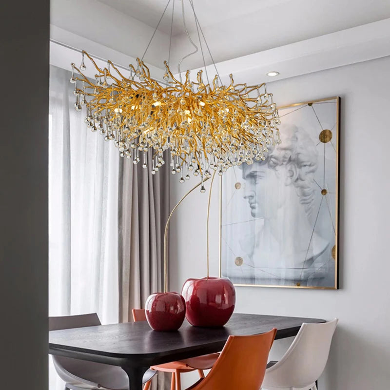lustre en cristal pour éclairage créatif et décoration élégante - vue 3 sur 8