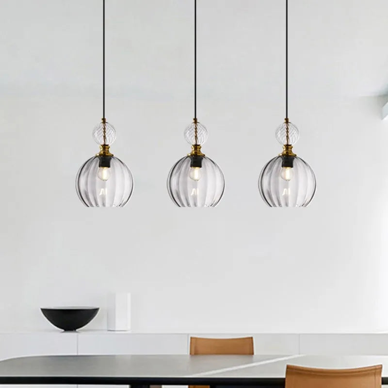 Suspension en verre LED nordique - vue 3 sur 14