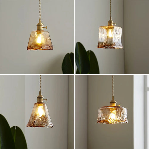 suspension moderne en verre avec led pour décoration intérieure - vue 2 sur 20