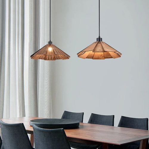 lampe suspendue led bois style wabi-sabi intérieur diy 2022 - vue 3 sur 14