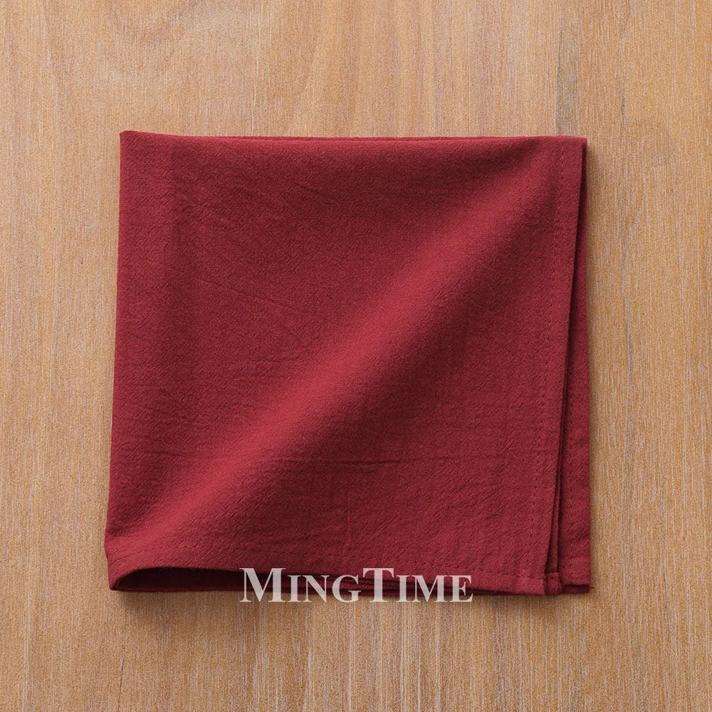 Serviette de table coton lavé doux style classique