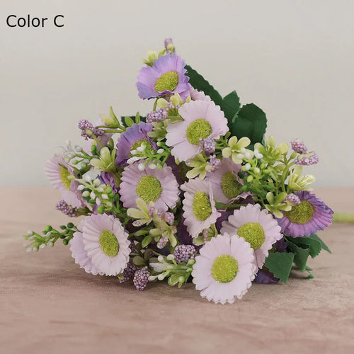 six fleurs artificielles chrysanthème pour décoration de mariage - vue 13 sur 12