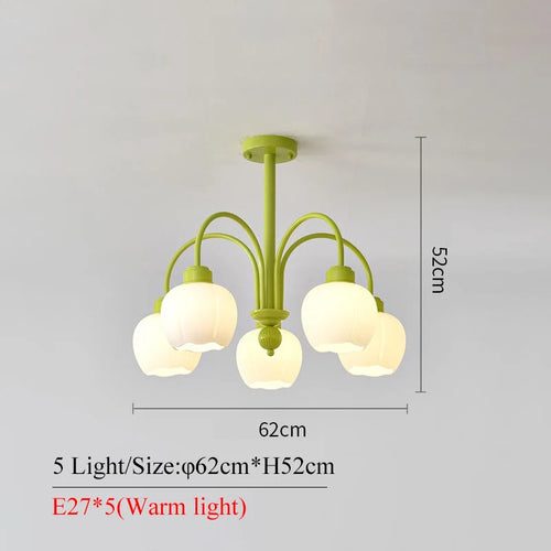 lustre moderne botimi avec 8 abat-jour en verre nordiques - vue 11 sur 13