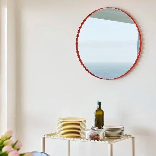 miroirs décoratifs rétro nordiques ronds personnalisés pour décoration intérieure - vue 4 sur 8