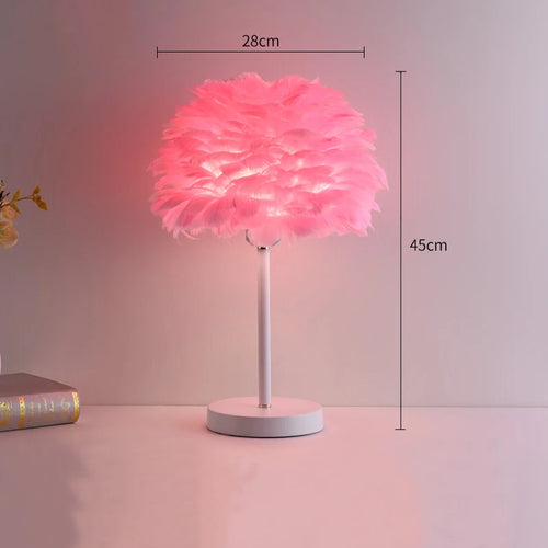 lampes de table modernes en plumes pour décoration douce et romantique - vue 11 sur 10