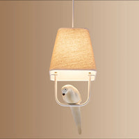 lustre style japonais simple avec suspension oiseau