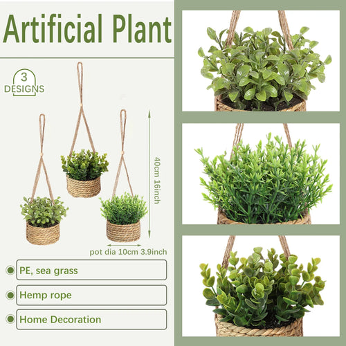plantes artificielles eucalyptus romarin décoration verte en pot - vue 7 sur 9