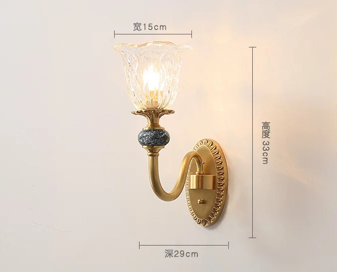 applique murale dorée luxe rétro pour décoration intérieure - vue 6 sur 8