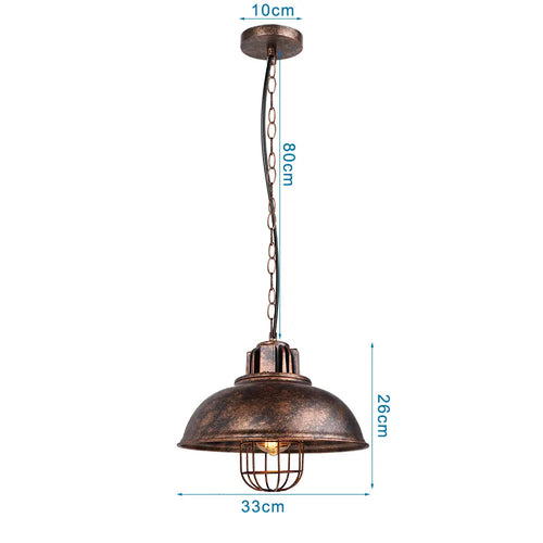 lustre rouille metal plafond maison restaur - vue 16 sur 23