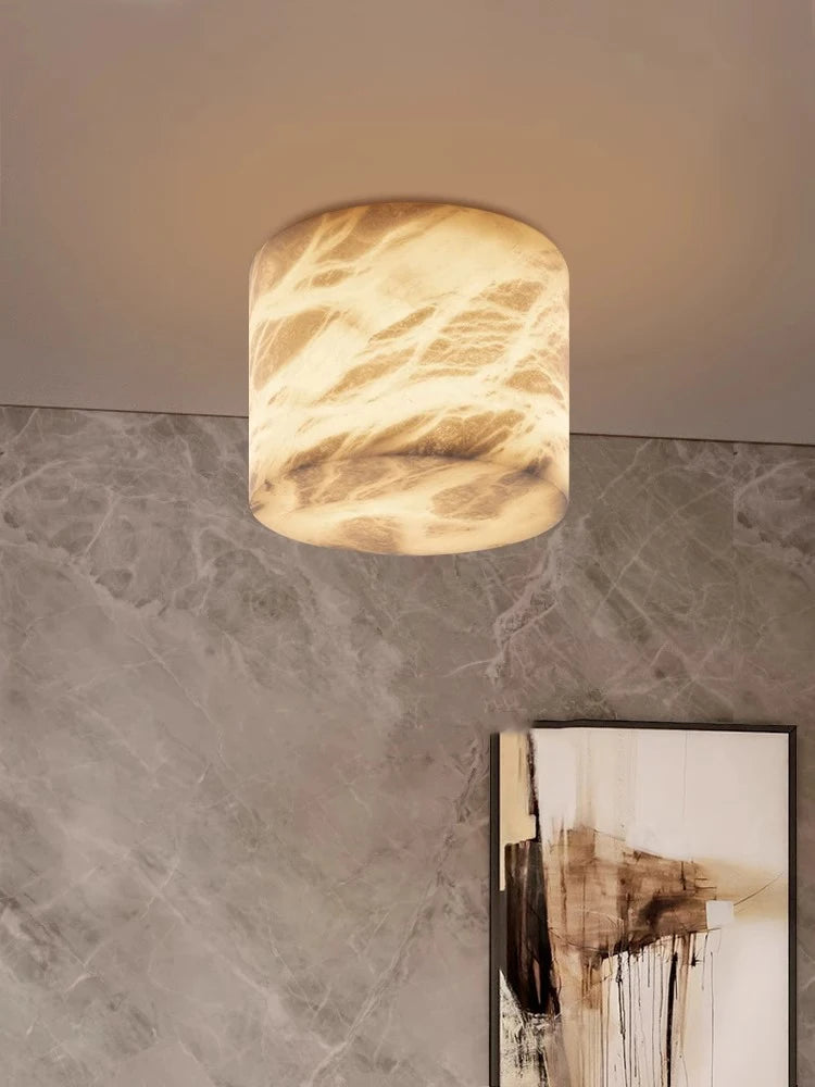 Petit plafonnier Led en marbre espagnol - vue 3 sur 10
