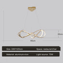lustre led moderne avec télécommande design élégant et courbé