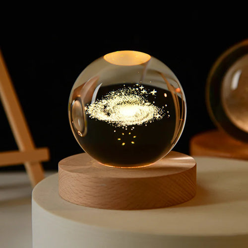 boule de cristal 3D système solaire gravé cadeau décoratif - vue 31 sur 32