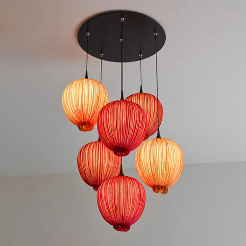 lampe suspendue lanterne chinoise classique décorative - vue 4 sur 9